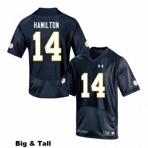 Notre Dame Fighting Irish Men's Kyle Hamilton #14 Navy Under Armour Authentic Stitched Big & Tall College NCAA Football Jersey KLX7099KB